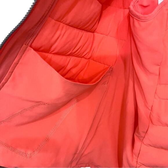 Tangerine Quilted Puffer Vest w/ Pockets & 2-Position Front Zipper in Papaya XL - Picture 7 of 13